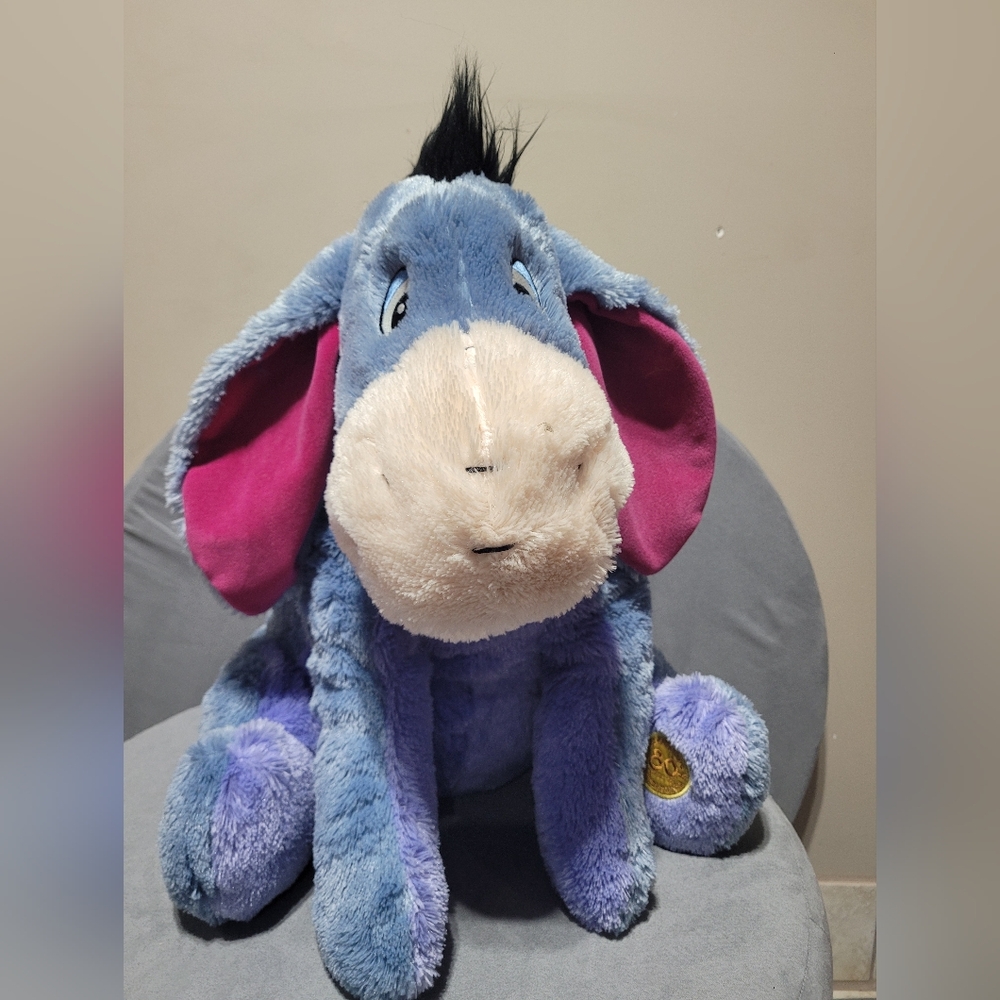 Disney Eeyore Plush Toy - Blue and Pink